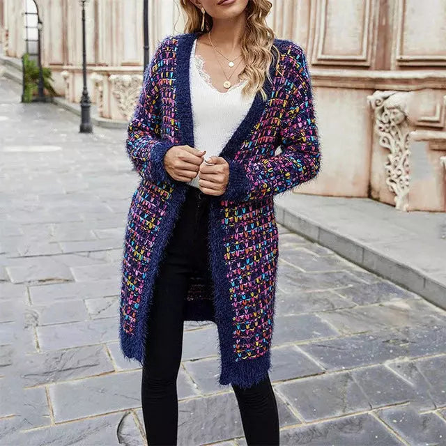 Krohn-e | Bunter Warmer Strickjacke