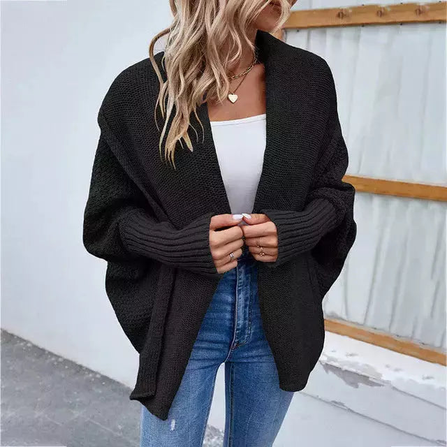 Krohn-e | Einfarbige Elegante Strickjacke für Alltag