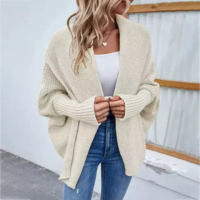 Krohn-e | Einfarbige Elegante Strickjacke für Alltag