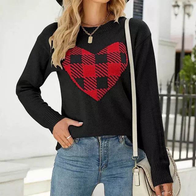 Krohn-e | Herz Strickpullover
