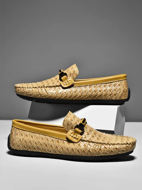 Berando Herren Mokassins aus Leder, atmungsaktiv und modisch, Slip-on