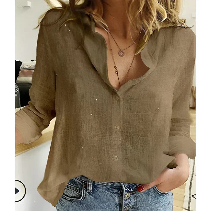 Hochwertige, leichte Canvas-Bluse von Laja