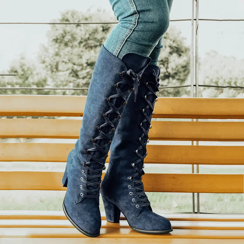 Elegante Damen-Stiefel mit stabilen Heels