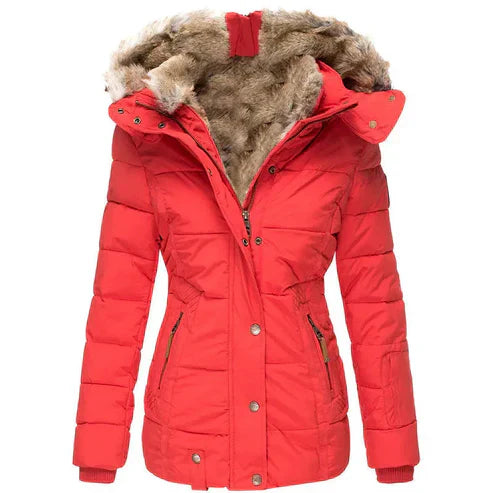 Krohn-e | dicke Winterjacke mit Fellfutter - winddichte Damenjacke