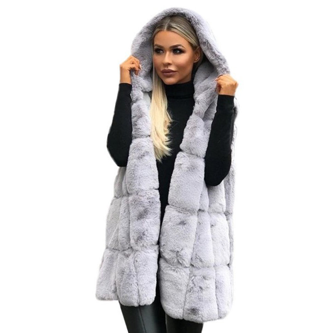 Krohn-e | Fellweste mit Kapuze Polyester/faux Fur Elegant und Warm