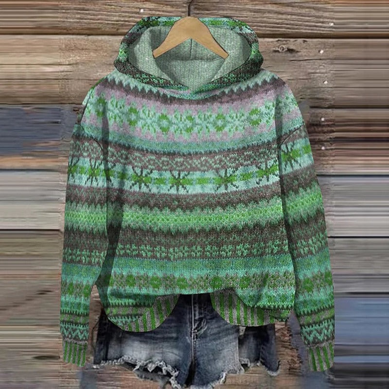 Moderner Ethno-Retro-Hoodie von Fudus für Streetwear
