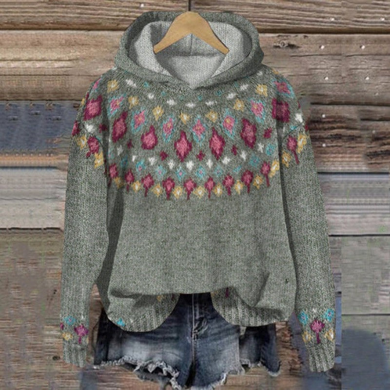 Moderner Ethno-Retro-Hoodie von Fudus für Streetwear