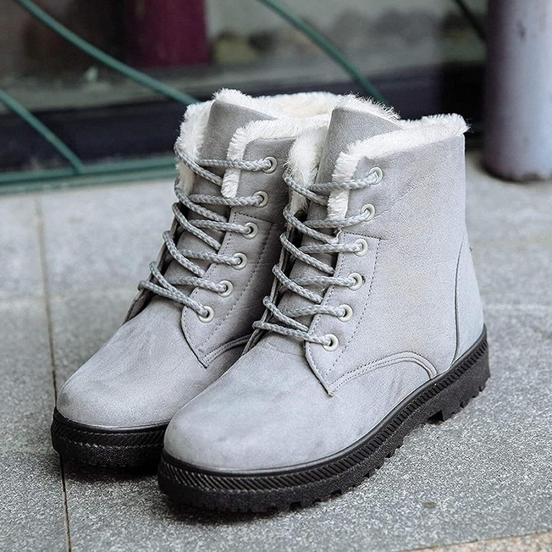 Krohn-e | Damen Stiefeletten mit Schnürung und Weicher Fütterung
