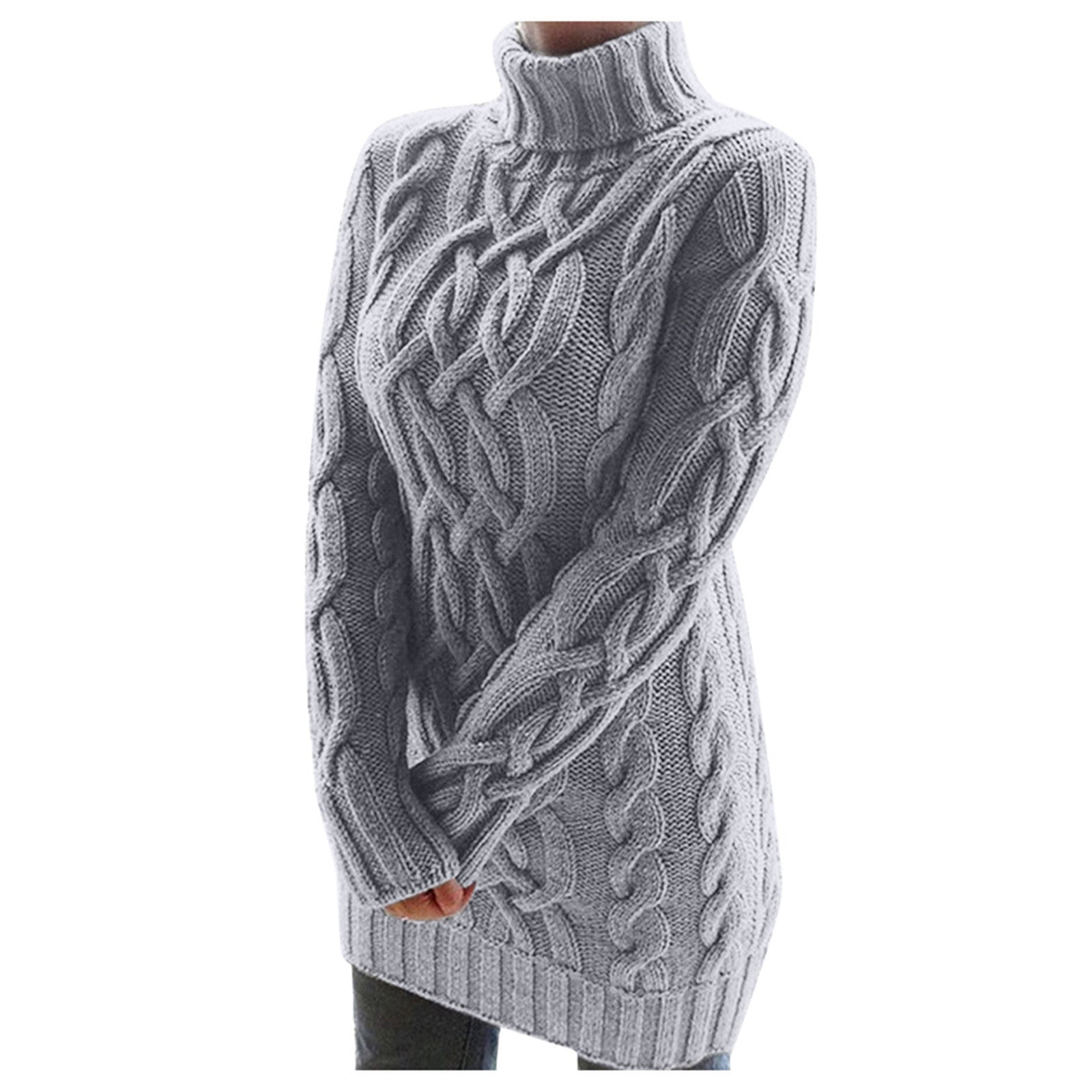Krohn-e | Strick Rollkragenpullover Kabelstrick Warm und Komfortabel