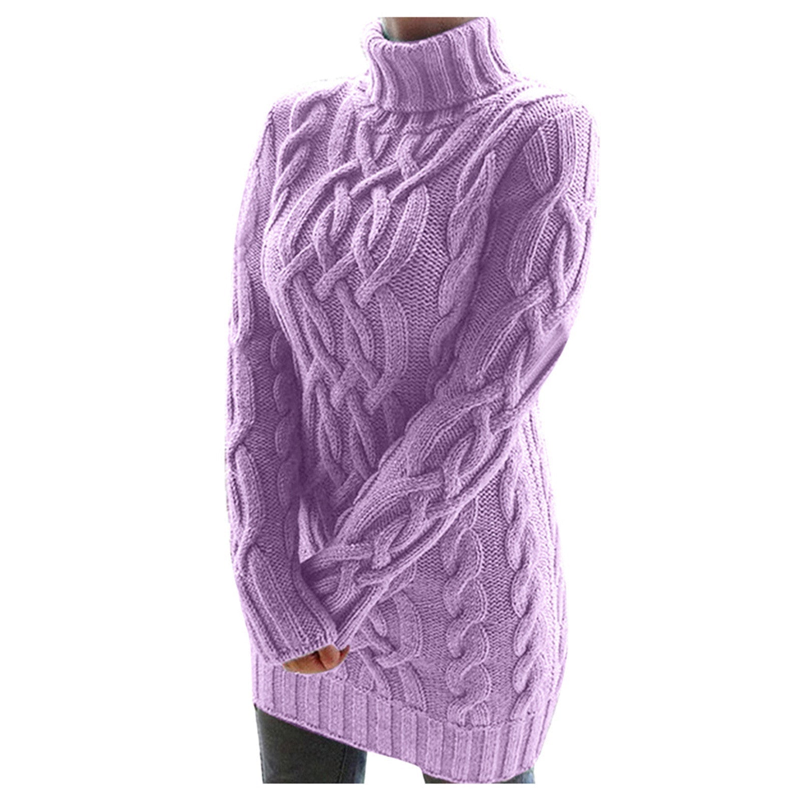 Krohn-e | Strick Rollkragenpullover Kabelstrick Warm und Komfortabel