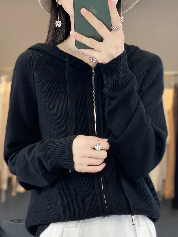 Garvin | Luxurious Hooded Cardigan