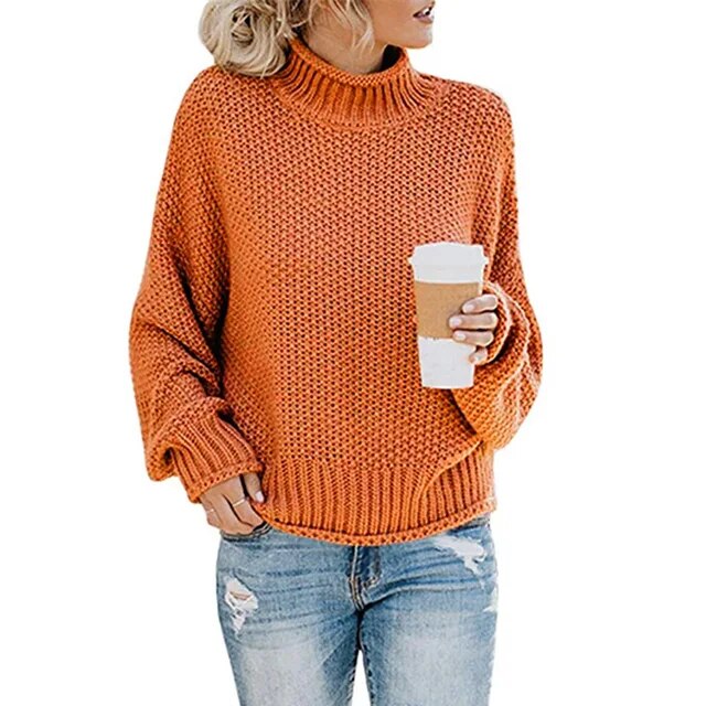 Krohn-e | Dicke Strickpullover mit hohem Halsausschnitt