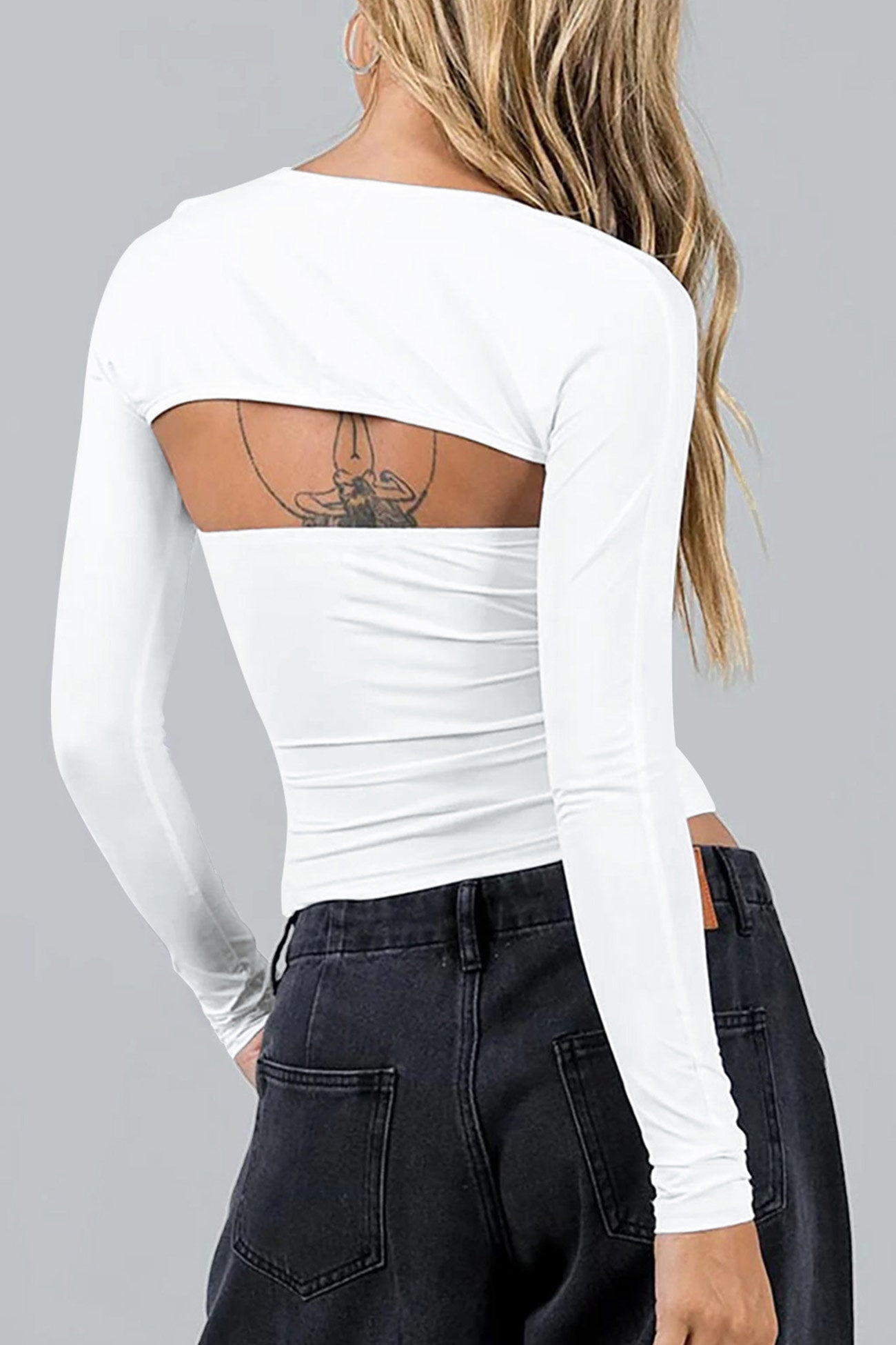 Fudus Zweiteiliges Top: Ärmelloser Cardigan und Trägertop