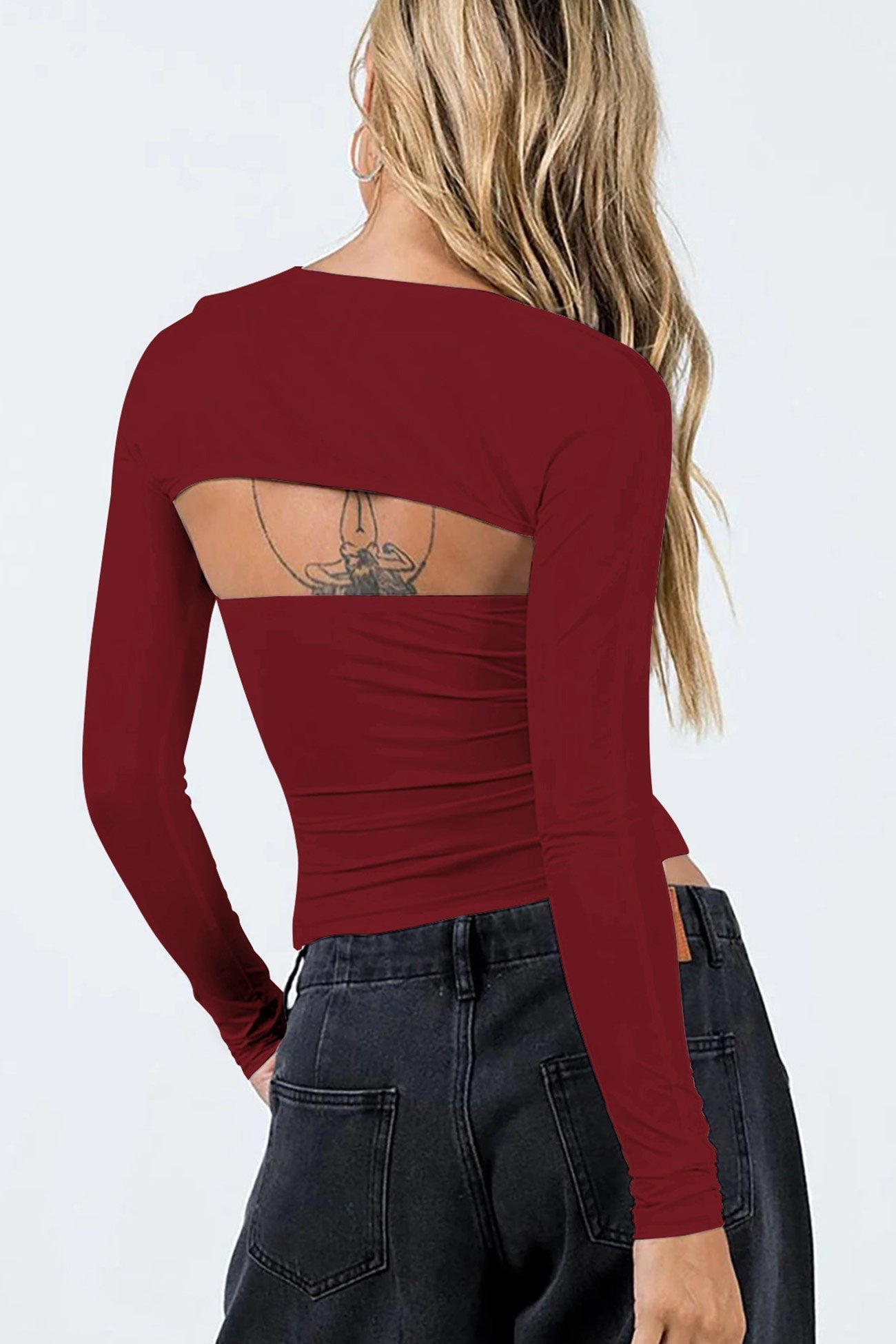 Fudus Zweiteiliges Top: Ärmelloser Cardigan und Trägertop