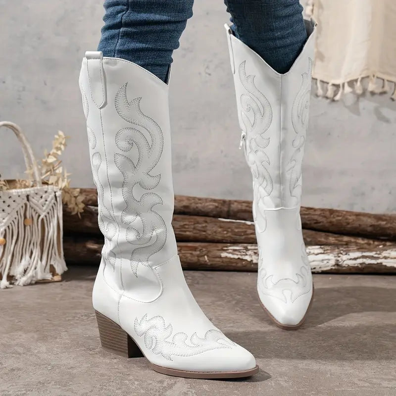 Krohn-e | Bequeme Cowboy Damen Stiefel