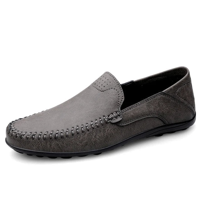 Luxury Leather EliteStride Outdoor Slip-On Shoes