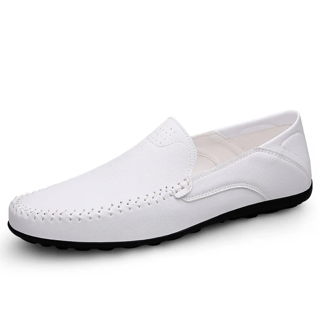 Luxury Leather EliteStride Outdoor Slip-On Shoes