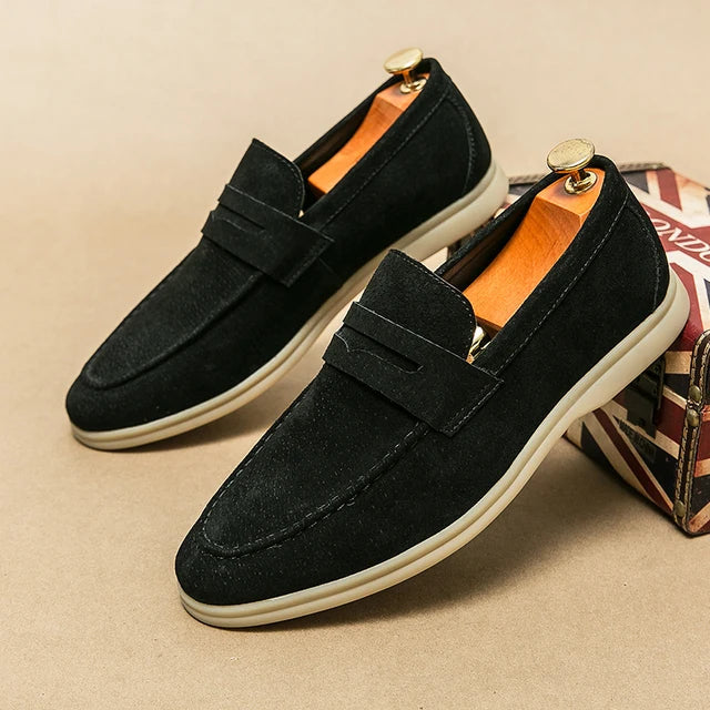 Luxus Herren Slipper aus Nubukleder, klassisches Design