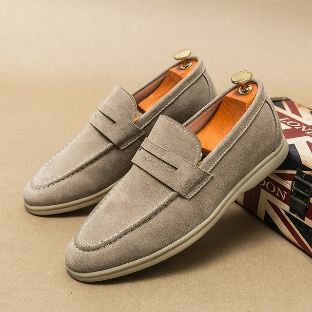 Luxus Herren Slipper aus Nubukleder, klassisches Design