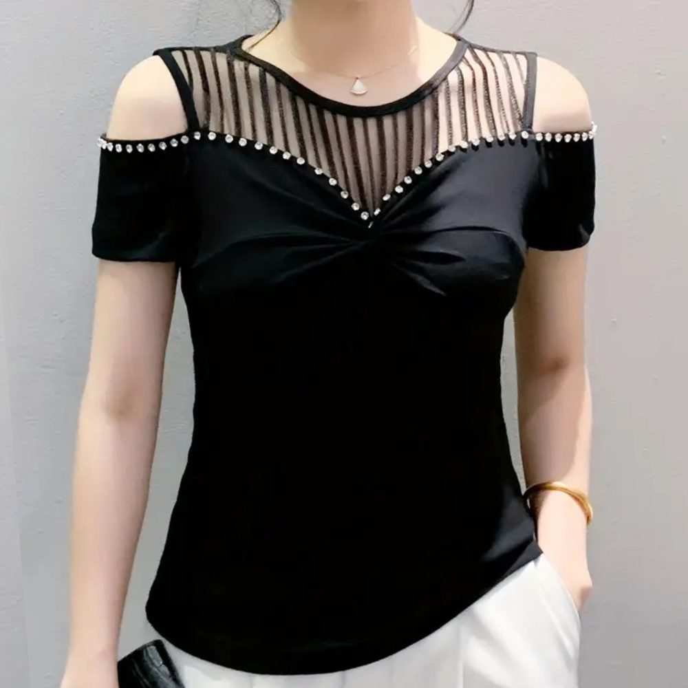Modernes Damen-Top mit kalter Schulter