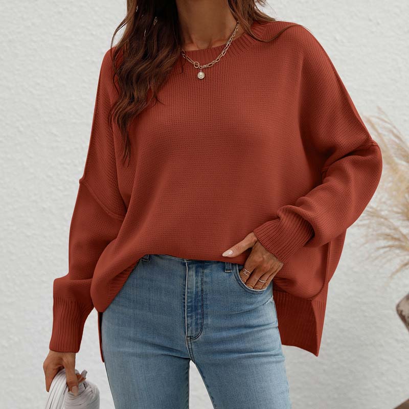 Krohn-e | Pullover - Damen Herbst Rundhals Strickpullover
