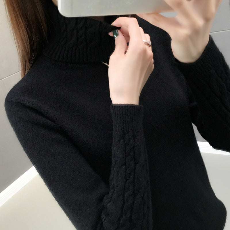 Rollkragenpullover für Damen aus Baumwolle