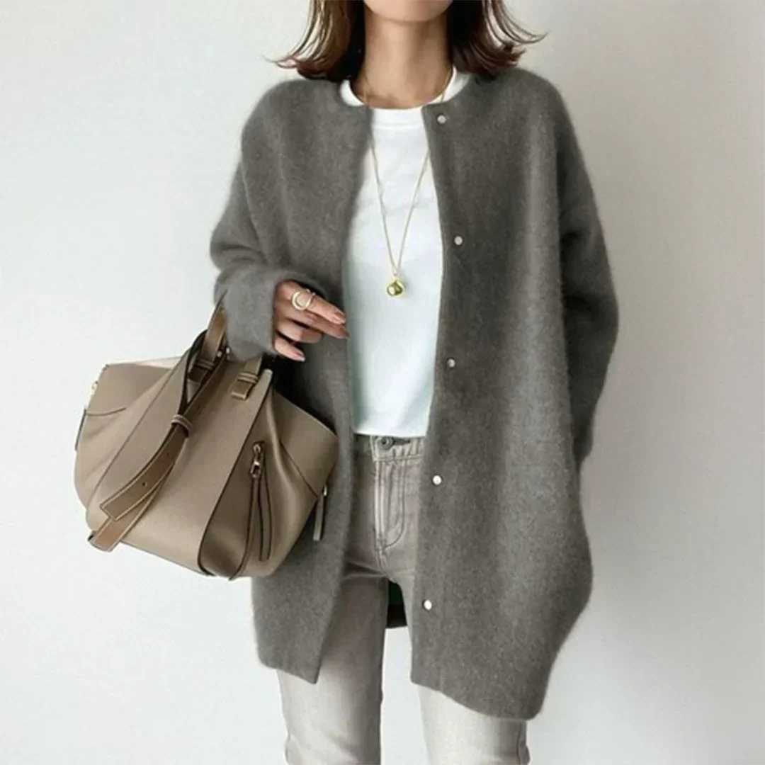 Krohn-e | Lässige Strickjacke mit Langen Ärmeln