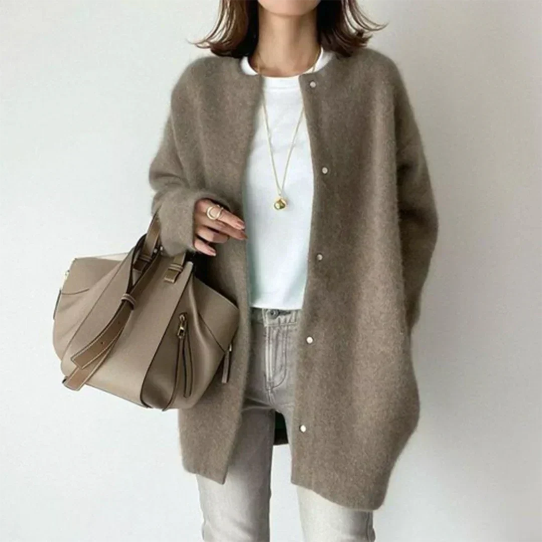 Krohn-e | Lässige Strickjacke mit Langen Ärmeln