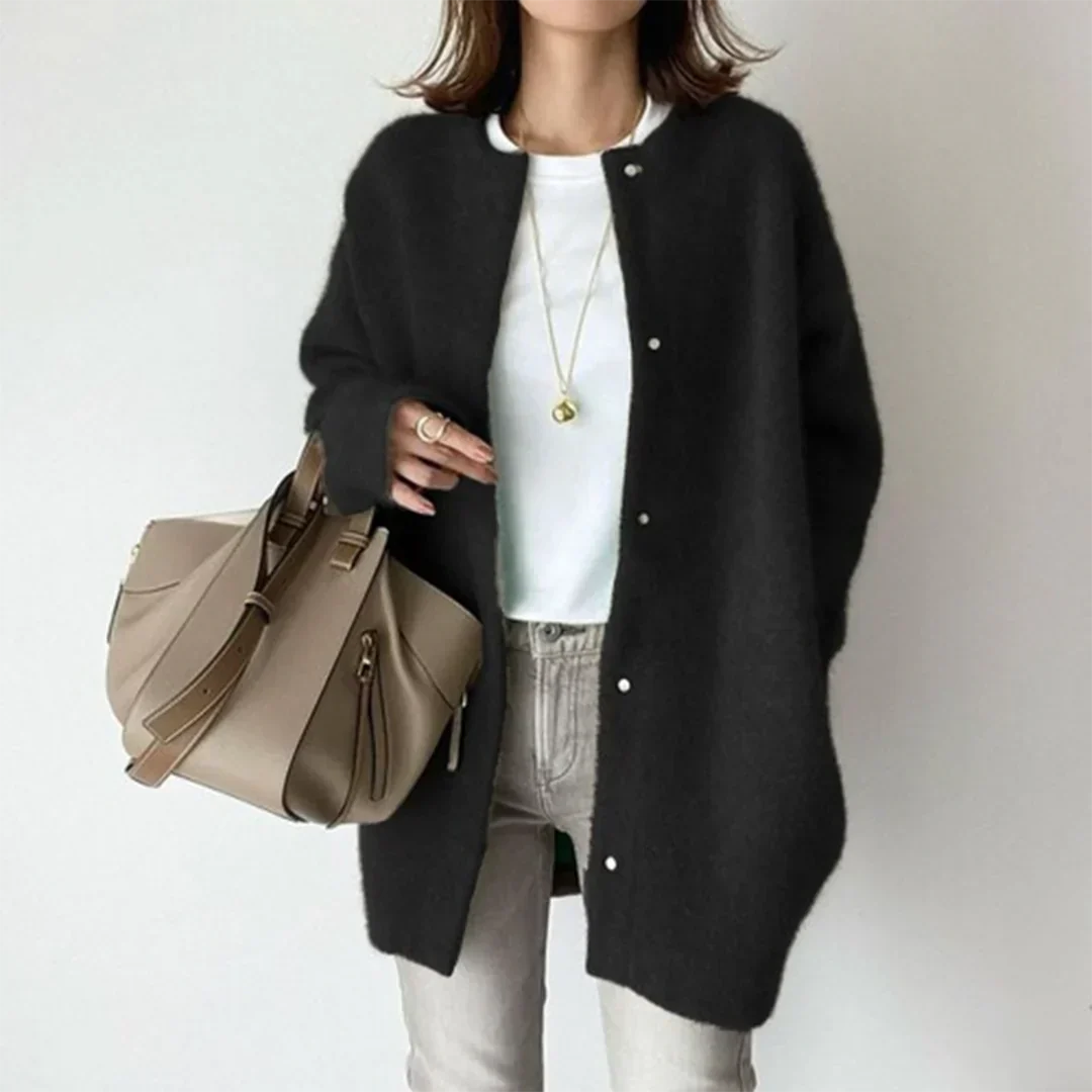 Krohn-e | Lässige Strickjacke mit Langen Ärmeln