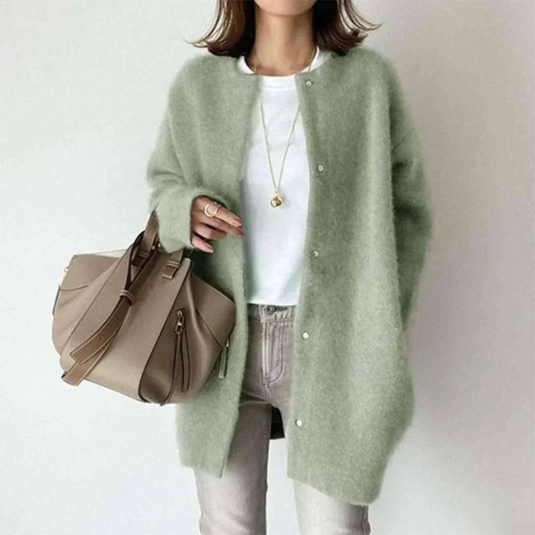 Krohn-e | Lässige Strickjacke mit Langen Ärmeln
