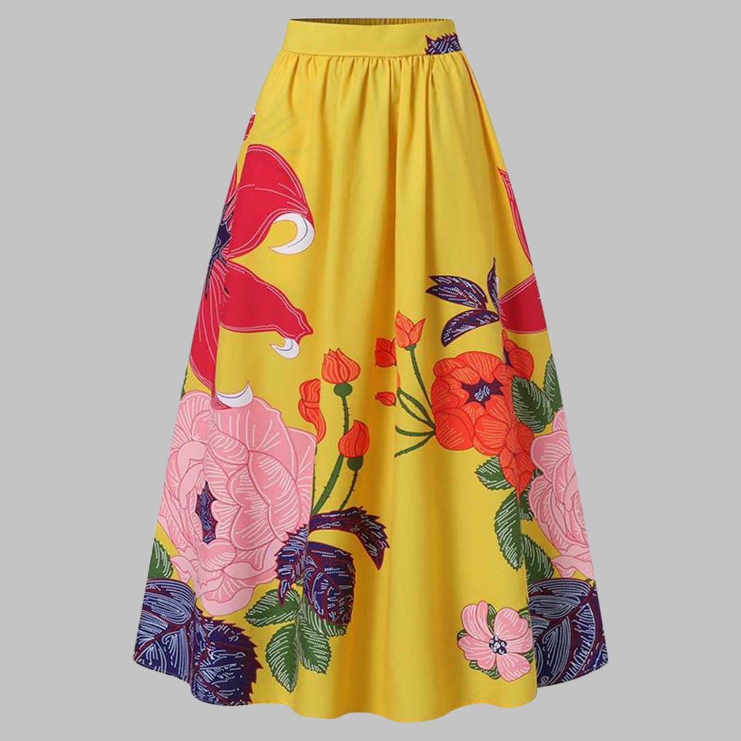 Miyabi Sommer-Maxirock im floralen Design