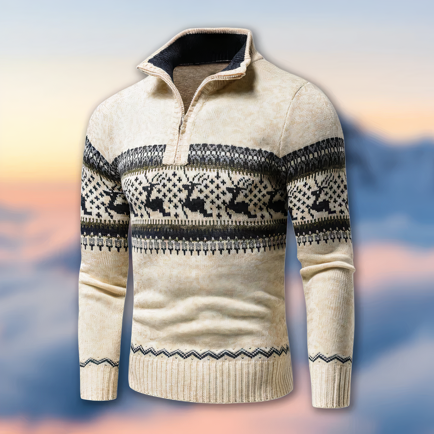 Pullover mit kurzem Reißverschluss – Munro