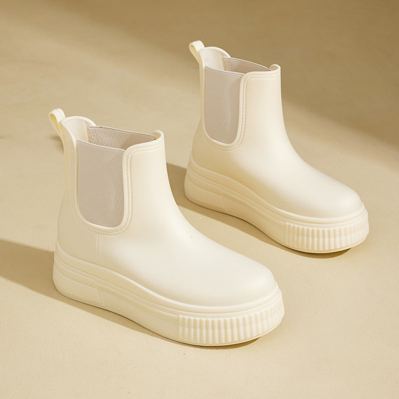 KROHN-E Damen Wasserdichte Regenstiefel Rutschfest Knöchelhoch