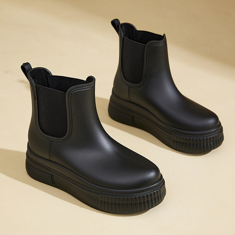 KROHN-E Damen Wasserdichte Regenstiefel Rutschfest Knöchelhoch
