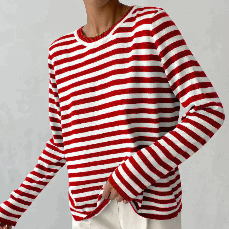 Krohn-e | Gestreifter Pullover für Freizeit