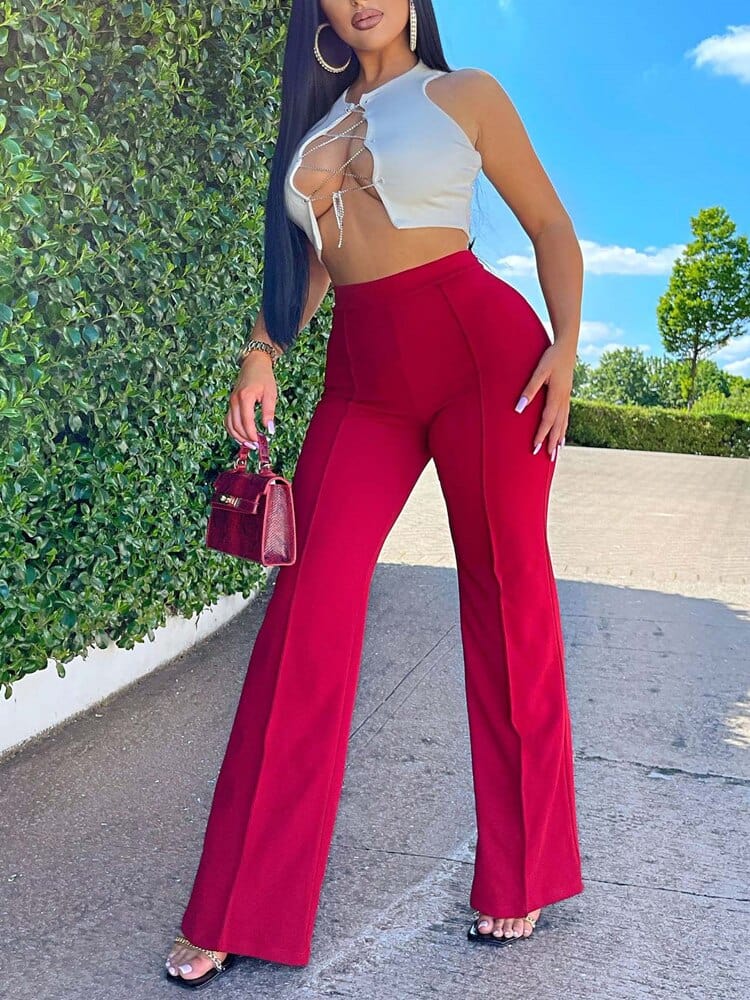 Henriette Damenhose: Hoch tailliert, ausgestellte Form