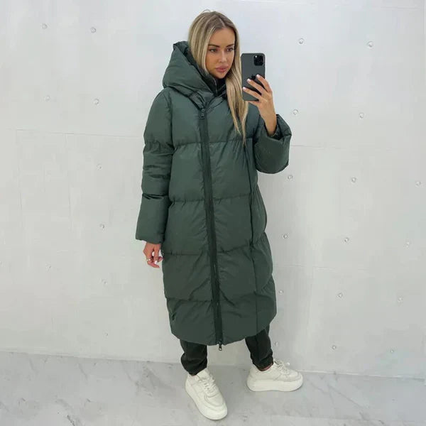 Krohn-e | Wintermantel Langer und Warmer Mantel für Damen