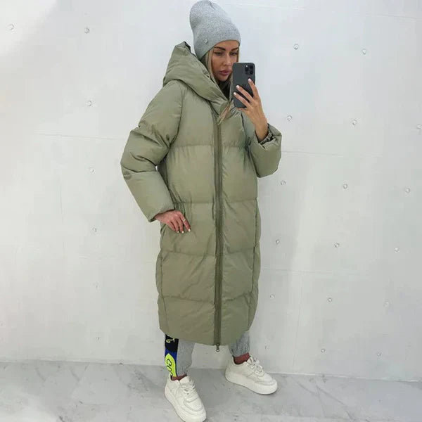Krohn-e | Wintermantel Langer und Warmer Mantel für Damen