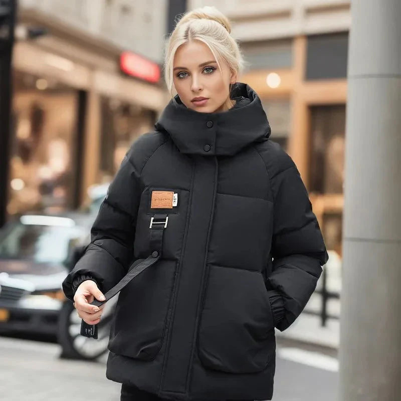 Krohn-e | Winterjacke Schwarz Ideal für Kalte Tage