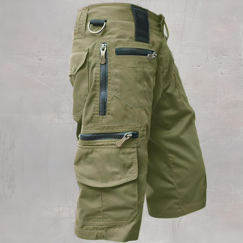 Herren Cargo Shorts mit Reißverschlüssen und taktischem Design