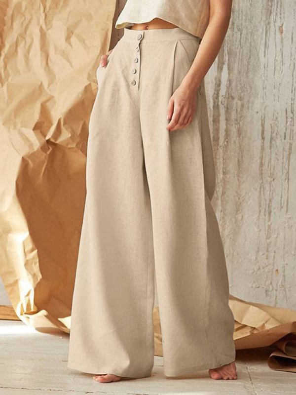 Marzena – bequeme, weite Hose mit Knöpfen