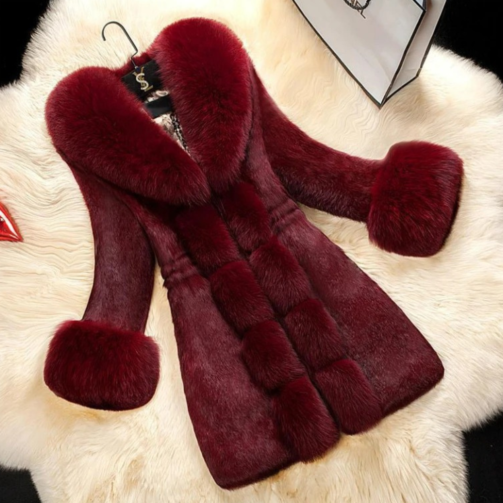 Krohn-e | Winterklassischer pelzartiger Mantel für Damen