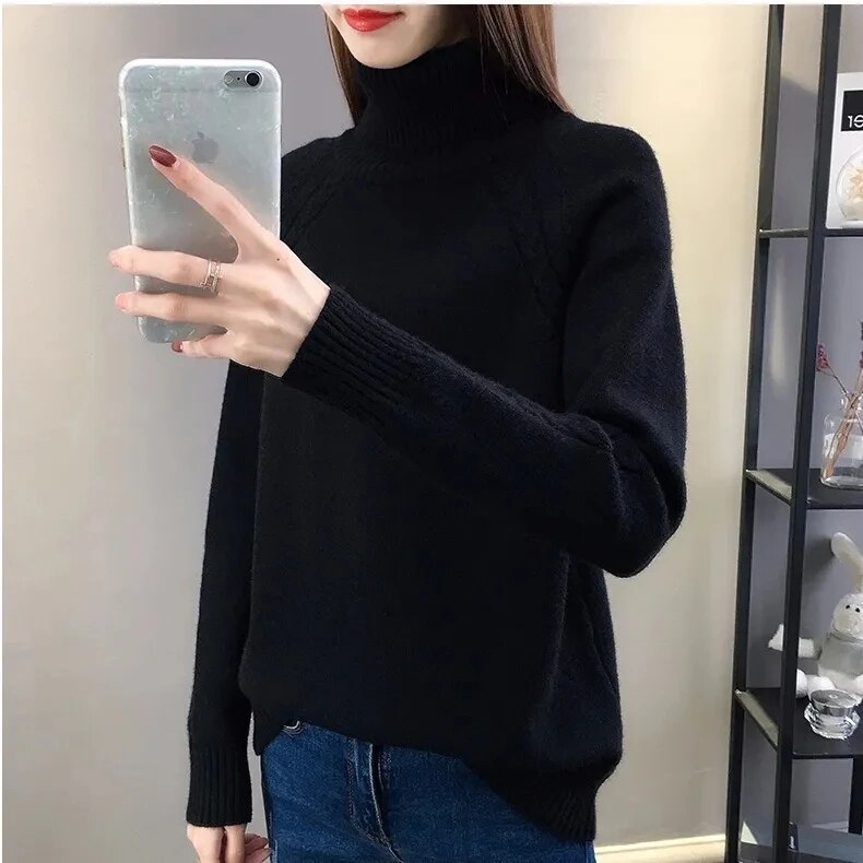 Krohn-e | Klassischer Rollkragenpullover Wollmischung Warm und Stilvoll