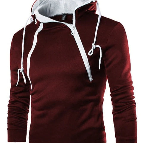 Fudus Kapuzenpullover mit Reißverschluss, langen Ärmeln und seitlichem Reißverschluss: Komfort und Stil vereint