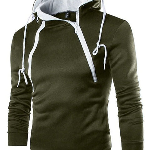 Fudus Kapuzenpullover mit Reißverschluss, langen Ärmeln und seitlichem Reißverschluss: Komfort und Stil vereint