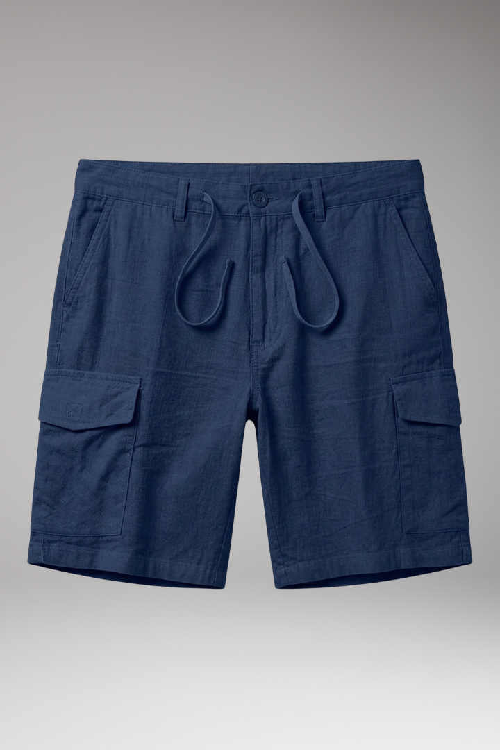 KROHN-E Herren Cargo-Shorts Elastikbund Mehrere Taschen