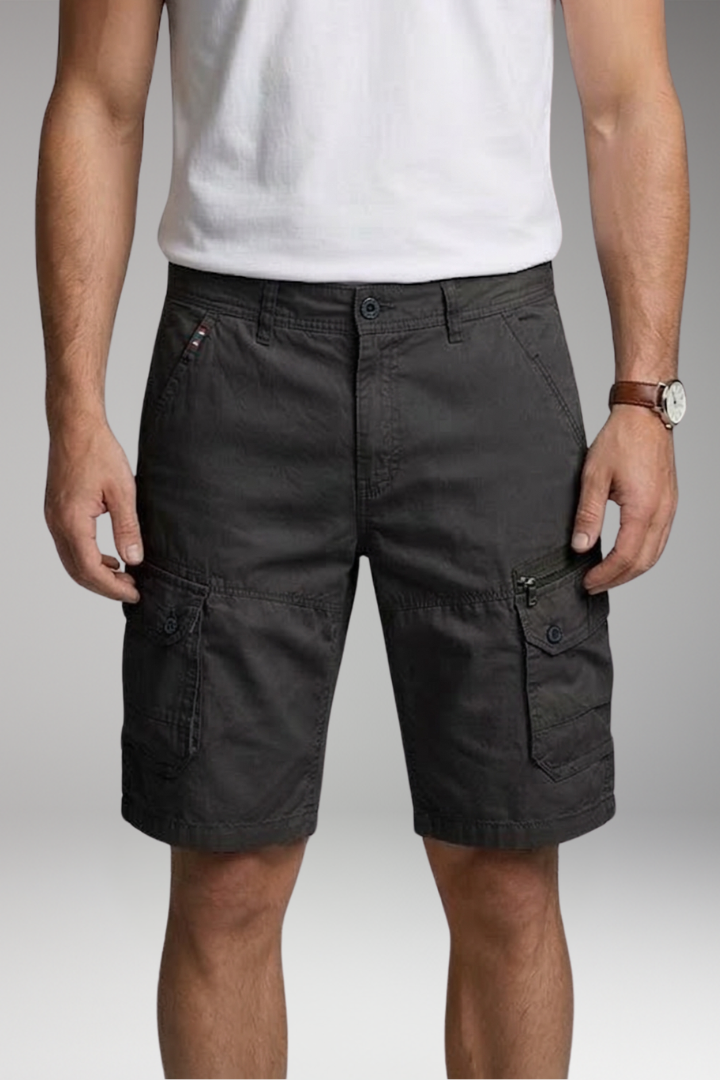 KROHN-E Herren Cargo-Shorts Zip-Taschen Knielanglength Utility
