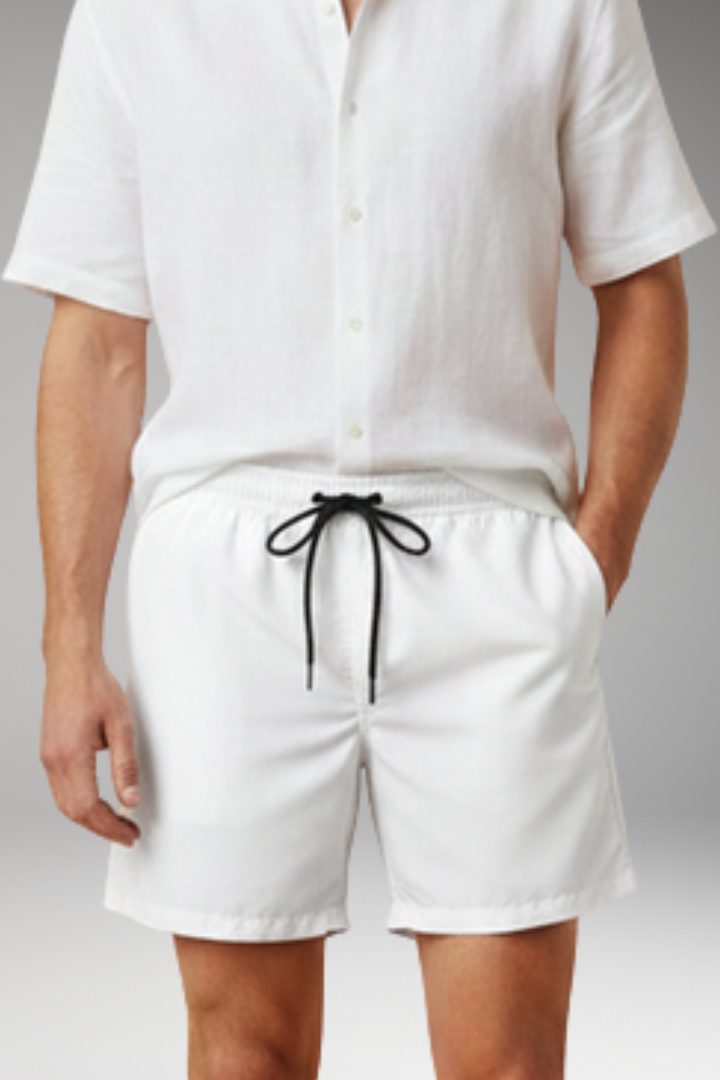 KROHN-E Herren Casual Shorts Kordelzug Relaxed-Fit Sommer