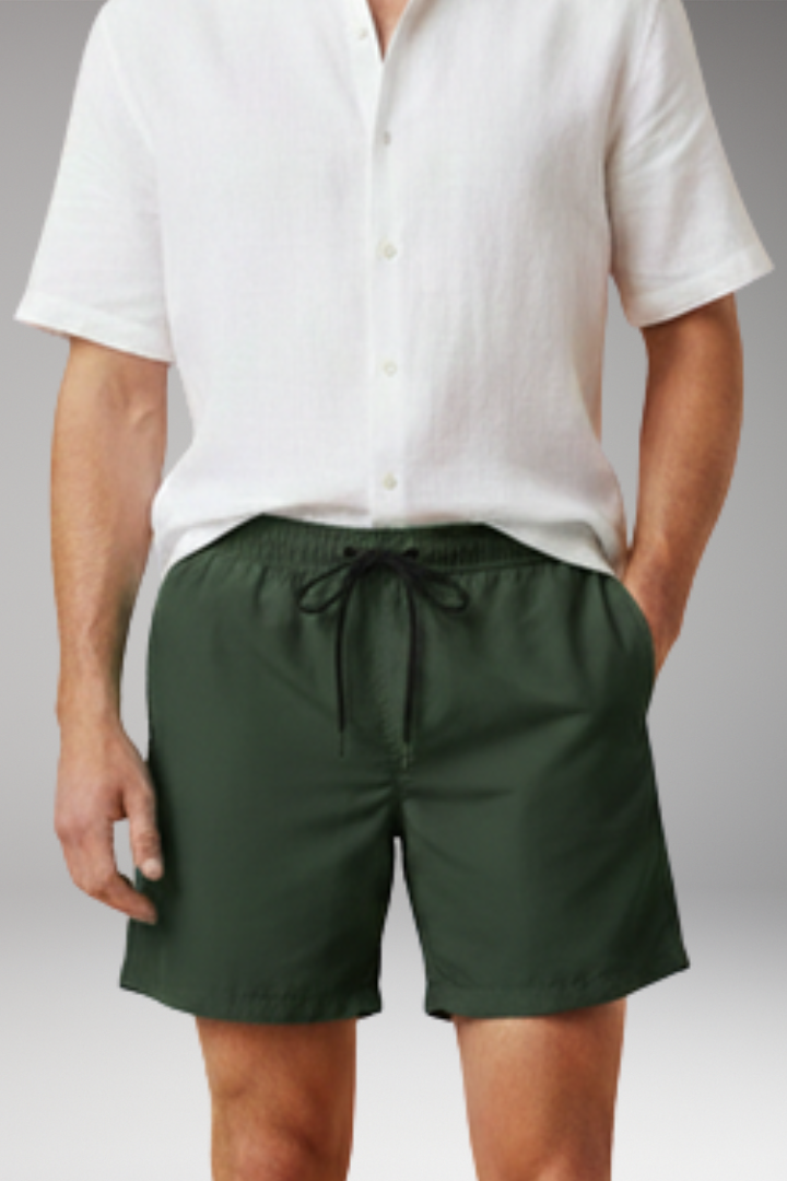 KROHN-E Herren Casual Shorts Kordelzug Relaxed-Fit Sommer