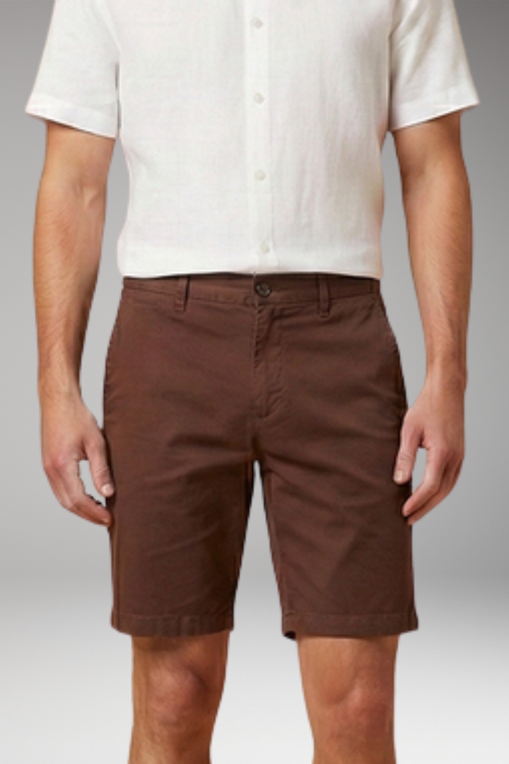 KROHN-E Herren Shorts Elastikbund Knopfverschluss Sommer casual